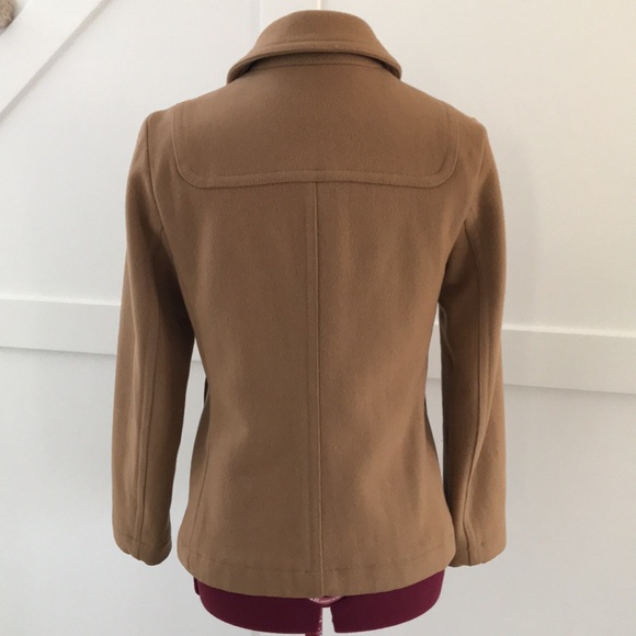 Gap Wool Blend Camel Pea Coat Size XS - Picture 3 of 8